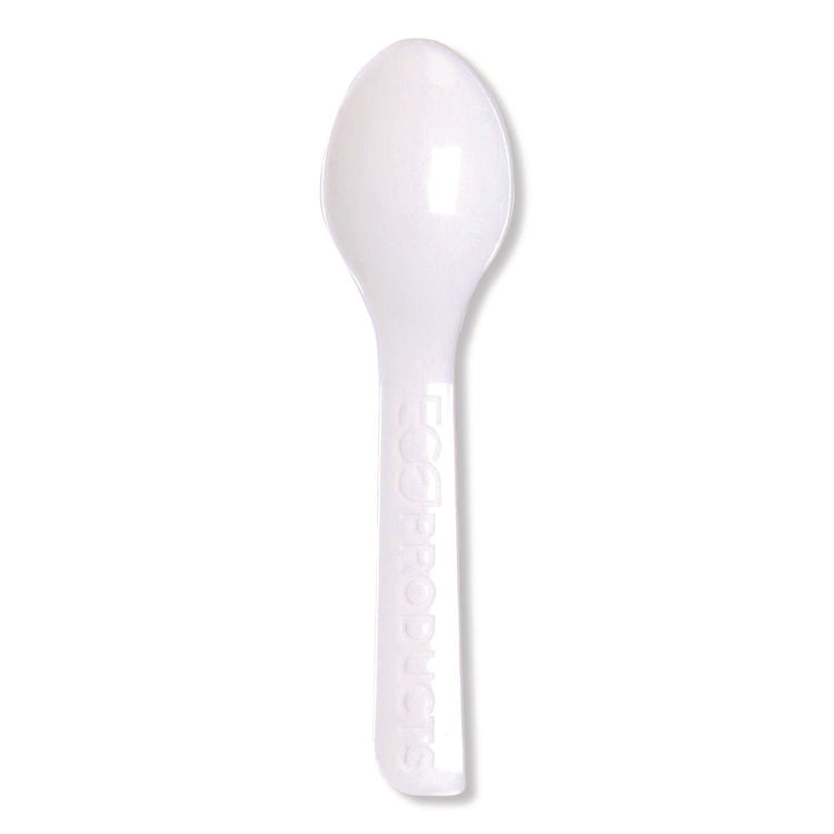 Plantware CPLA Tasting Spoon, Plastic, 3", White, 2,000/Carton
