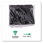 100% Recycled Content Cutlery, Spoon, Plastic, Black, 50/Pack, 20 Pack/Carton