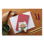 Smoko Tayto Lucky Cat Layflat Notebook, 1-Subject, Medium/College Rule, Red/White/Brown Cover, (72) 8 x 5 Sheets