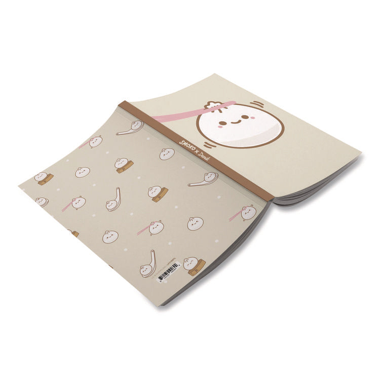 Smoko Lil B Dumpling Layflat Notebook, 1-Subject, Medium/College Rule, Tan/White/Pink Cover, (72) 8 x 5 Sheets