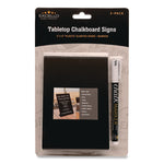 Tabletop Chalkboard Signs, Black Surface, 4 x 6, 3/Pack