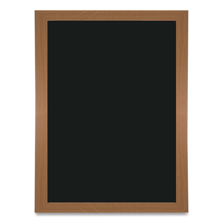 Chalkboard Sign, Black Surface, Brown Frame, 12 x 16
