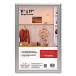 Poster Holder, Aluminum, 11 x 17, Silver