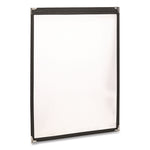 Menu Holder For 8.5 x 11 Menus, Portrait Orientation, 2-View, 9.3 x 12 Holder, Clear/Black/Silver, 10/Pack