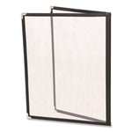 Menu Holder For 8.5 x 11 Menus, Portrait Orientation, 4-View, 9.6 x 12 Holder, Clear/Black/Silver, 10/Pack