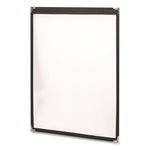 Menu Holder For 11 x 17 Menus, Portrait Orientation, 11.7 x 18, Clear/Black/Silver