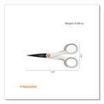 SoftGrip Nonstick Scissors, 5" Long, Straight White/Gray Handle