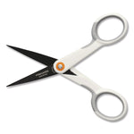 SoftGrip Nonstick Scissors, 5" Long, Straight White/Gray Handle