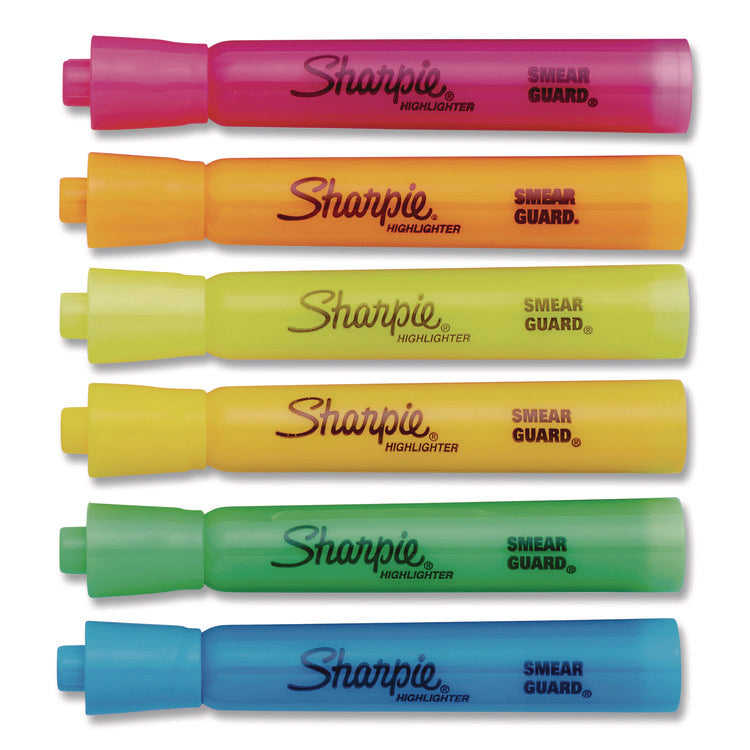 Smear Guard Tank Highlighters, Assorted Ink, Chisel Tip, Assorted Barrel, 20/Pack