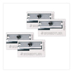 Handheld Manual Pencil Sharpener, 2.95 x 4.72 x 0.79, Gray/Silver, 4/Pack