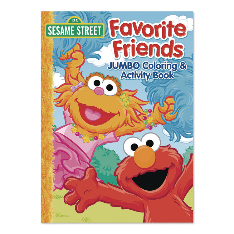 Sesame Street Favorite Friends Jumbo Coloring and Activity Book, 10.75 x 7.75, 64 Pages