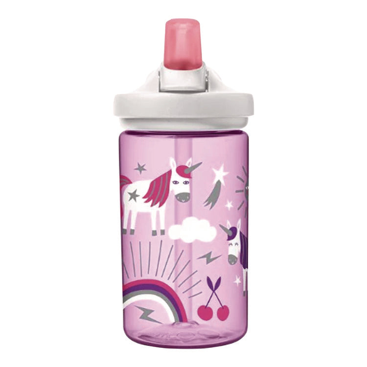 Eddy + Kids Water Bottle, Unicorn Design, 12 oz, Multicolor
