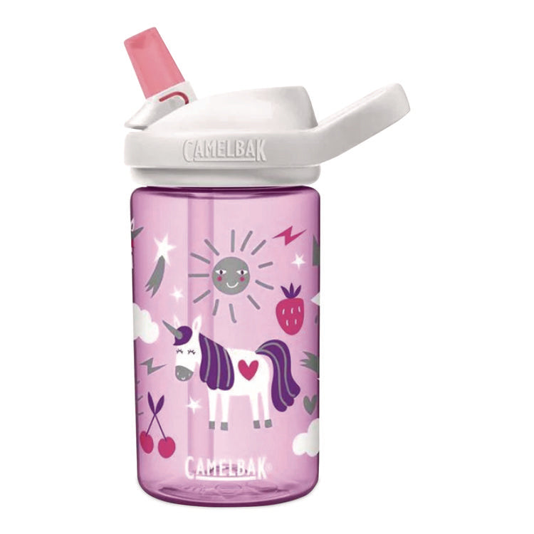 Eddy + Kids Water Bottle, Unicorn Design, 12 oz, Multicolor