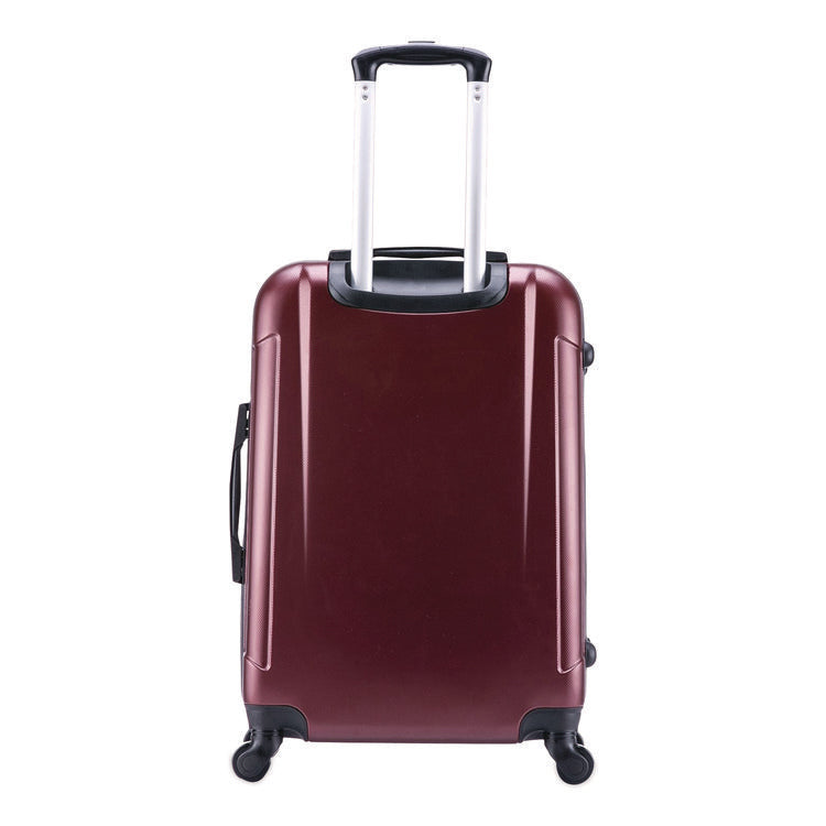 Pilot Hard Side Carry-On Suitcase, Four-Wheeled Spinner, 14.37 x 8.86 x 21.46, Wine