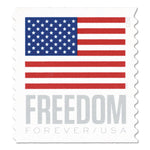 First-Class Forever Stamps, U.S. Flag, 20/Book