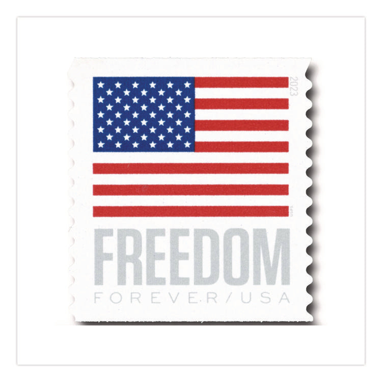 First-Class Forever Stamps, U.S. Flag, 100/Roll