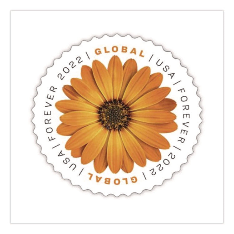 Global Forever Stamps, Floral, 10 Stamps/Sheet, 2 Sheets/Pack