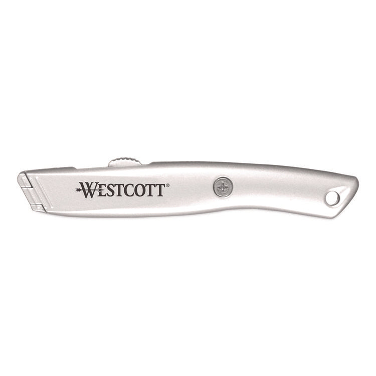 Aluminum Safety Cutter with Ceramic Blade, Aluminum Handle, Silver