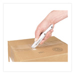 Aluminum Safety Cutter with Ceramic Blade, Aluminum Handle, Silver