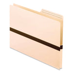 Drop Front Reinforced File Pocket, 1" Expansion, Letter Size, Manilla/Brown, 50/Box