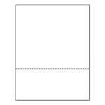 Perforated Paper, 92 Bright, Perforated 3.5" from Bottom, 8.5 x 11, White, 500 Sheets/Ream, 5 Reams/Carton