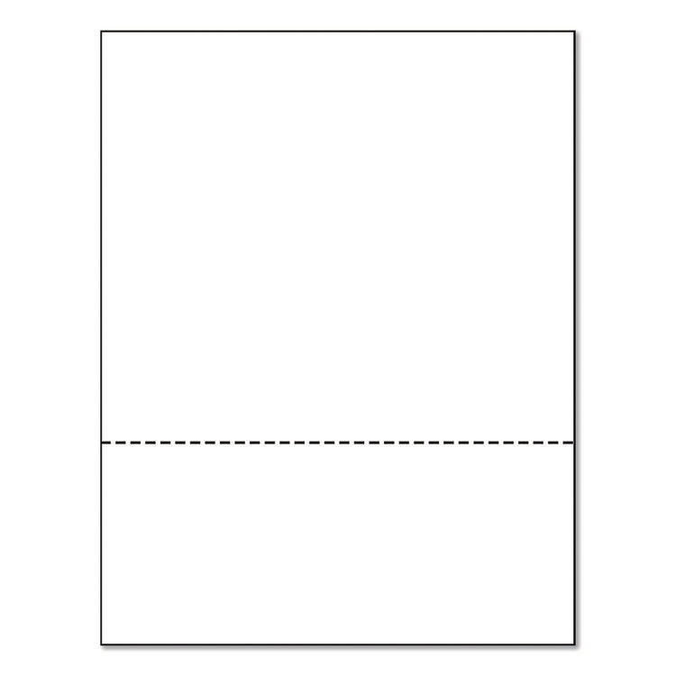 Perforated Paper, 92 Bright, Perforated 3.5" from Bottom, 8.5 x 11, White, 500 Sheets/Ream, 5 Reams/Carton