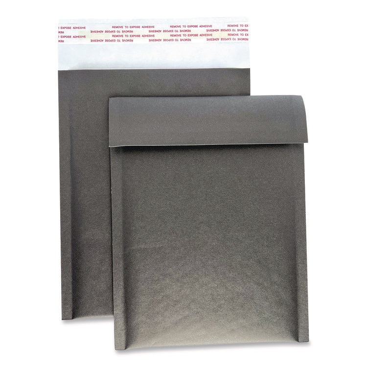 Self-Sealing Bubble Mailer, 6 x 9, Black, 12/Pack