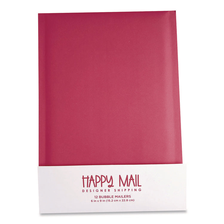 Self-Sealing Bubble Mailer, 6 x 9, Pink, 12/Pack