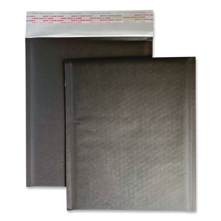 Self-Sealing Bubble Mailer, 8.5 x 11, Black, 12/Pack