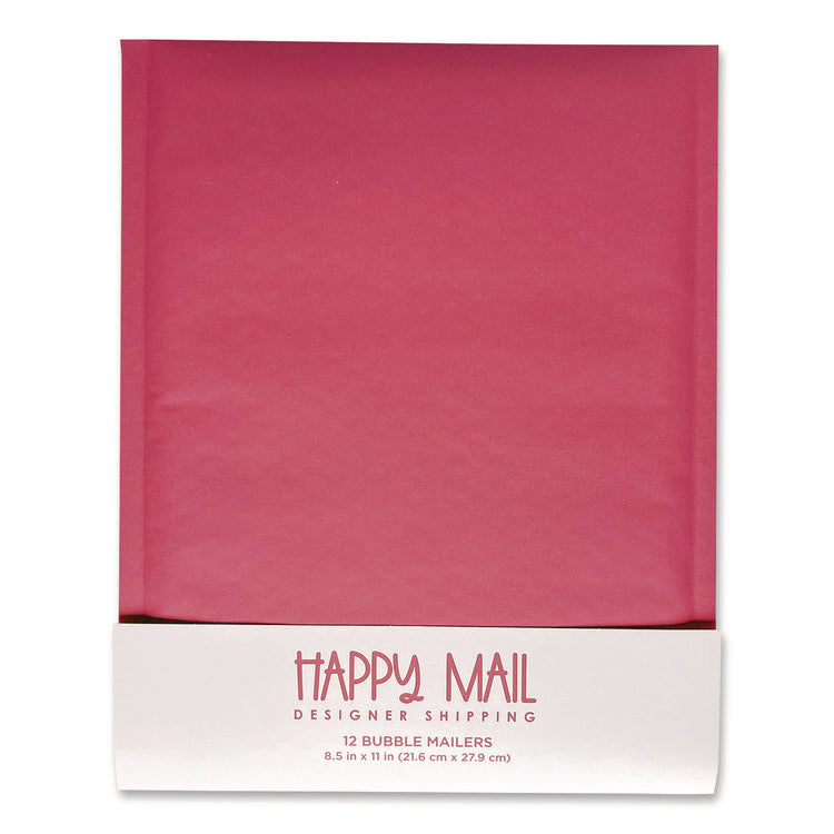 Self-Sealing Bubble Mailer, 8.5 x 11, Pink, 12/Pack