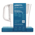 Small 6-Cup Water Filter Pitcher with 1 Standard Filter, Denali, White