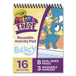 Bluey Color and Erase Reusable Activity Pad, (16) Coloring Pages, (3) Bluey Collection Markers