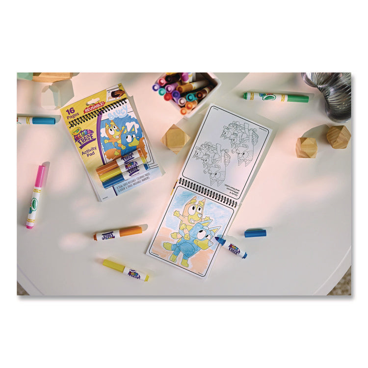 Bluey Color and Erase Reusable Activity Pad, (16) Coloring Pages, (3) Bluey Collection Markers
