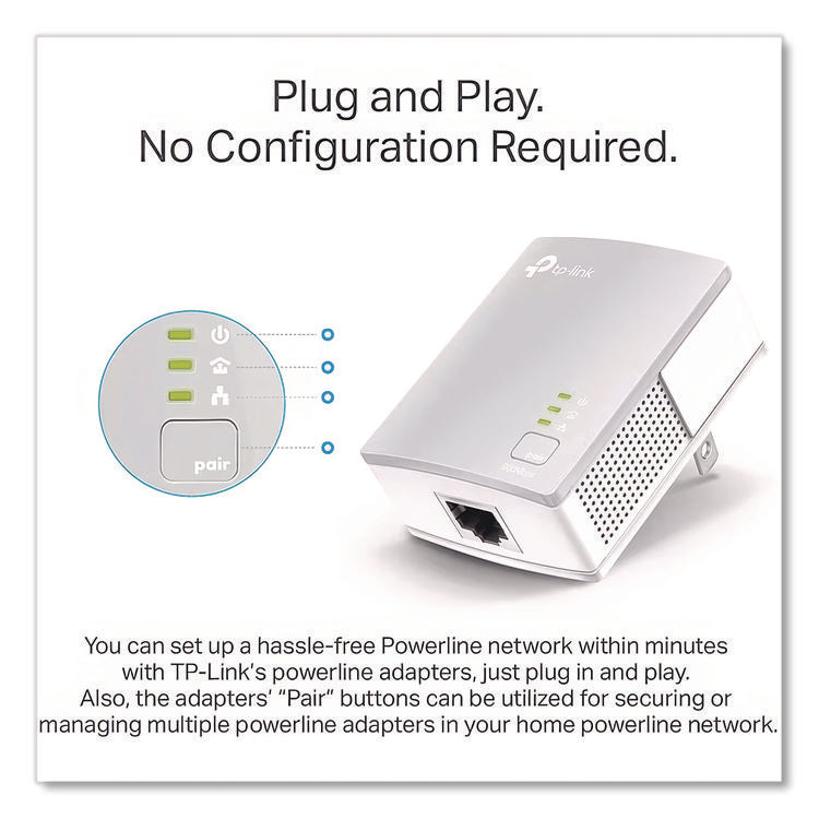 Tl-Pa4010kit Av600 Powerline Starter Kit, 1 Port