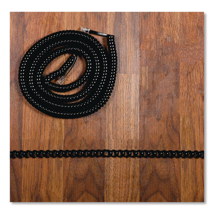 Coiled Telephone Cord, Plug/plug, 25 Ft, Black