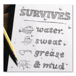 All-Weather Wire-O Notepad, Universal: Narrow Rule and Quadrille Rule, Black Cover, 50 White 3 x 5 Sheets