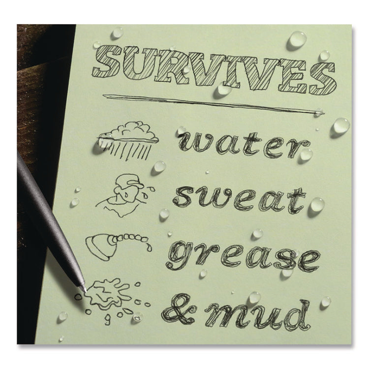 All-Weather Wire-O Notebook, 1-Subject, Universal: Narrow Rule and Quadrille Rule, Dark Green Cover, (32) 7 x 4.63 Sheets