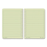 All-Weather Wire-O Notebook, 1-Subject, Universal: Narrow Rule and Quadrille Rule, Dark Green Cover, (32) 7 x 4.63 Sheets