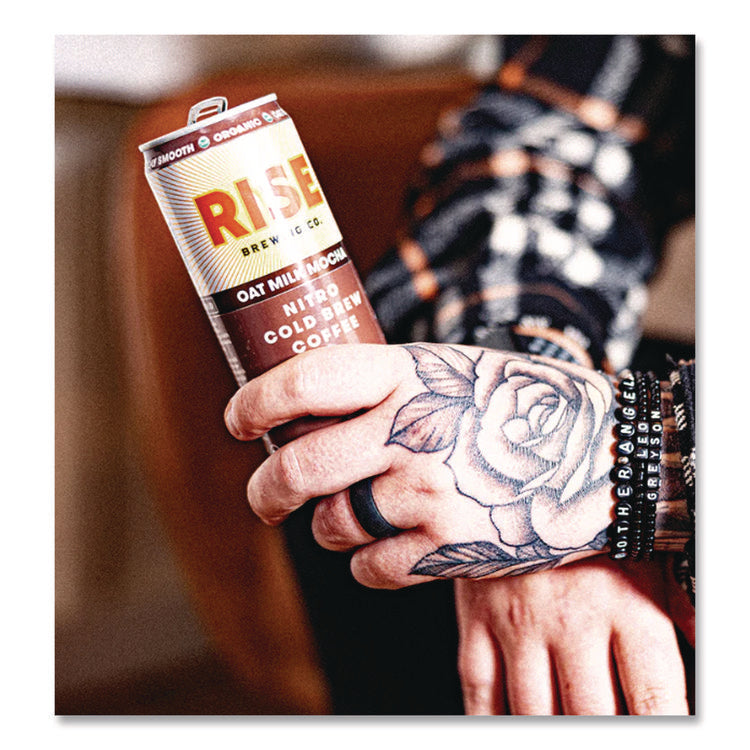 Nitro Cold Brew Latte, Oat Milk Mocha, 7 oz Can, 12/Carton