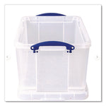 Stackable File Box, Legal Files, 14.5 X 18.5 X 12.75, Clear/blue Accents