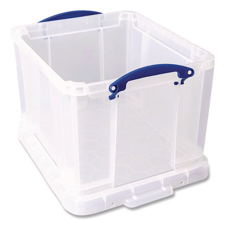 Stackable File Box, Legal Files, 14.5 X 18.5 X 12.75, Clear/blue Accents