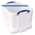 Snap-Lid Storage Bin, 8.45 Gal, 14" X 18" X 12.25", Clear/blue, 3/pack