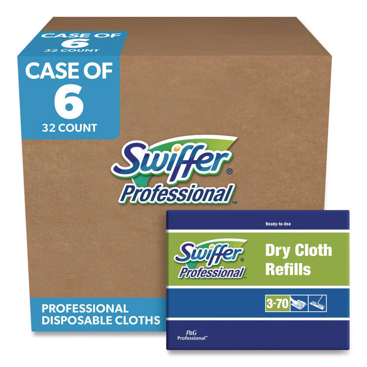 Dry Refill Cloths, White, 10.63 x 8, 32/Box, 6 Boxes/Carton