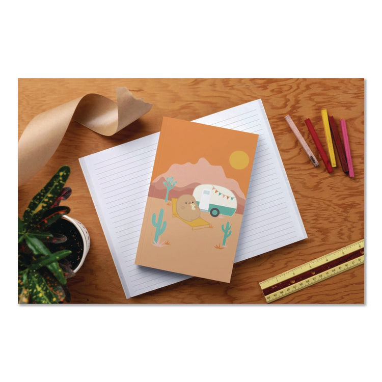 Smoko Tayto Potato Joshua Tree Layflat Notebook, 1-Subject, Medium/College Rule, Tan/Orange/White Cover, (72) 8 x 5 Sheets