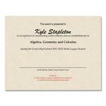 Faux-Parchment Certificates, 8.5 x 11, Ivory, 50 Sheets