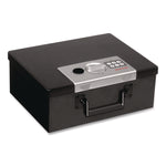 Steel Fireproof Safe with Keypad Lock, 12.7 x 10.4 x 5.5, 0.27 cu ft, Black