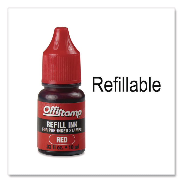 Pre-Inked Message Stamp, Confidential, 1.63" X 0.38", Red Ink