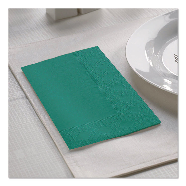 Dinner Napkins, 2-Ply, 15 x 17, Teal, 1,000/Carton