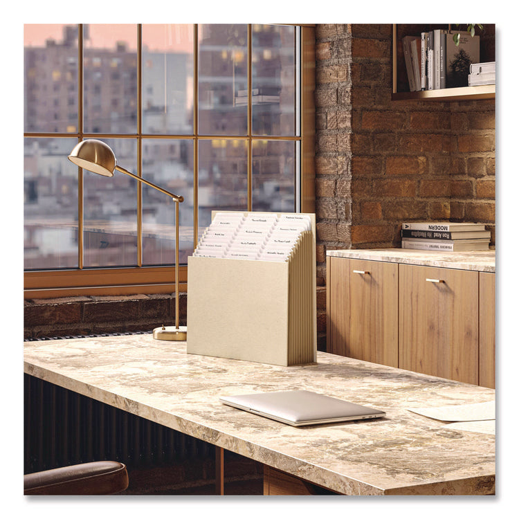 Stadium File, 10.5" Expansion, 12 Sections, 1/3-Cut Tabs, Letter Size, Beige