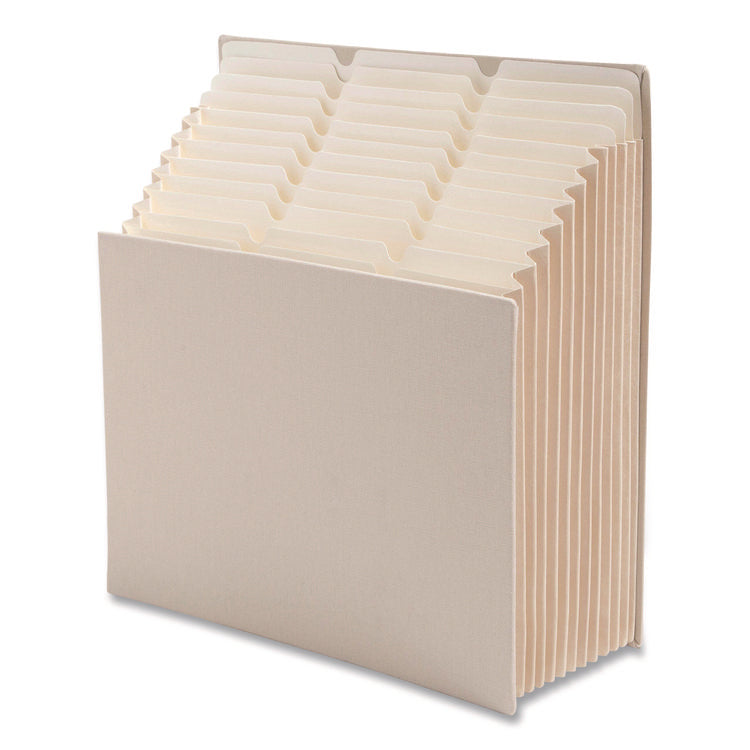 Stadium File, 10.5" Expansion, 12 Sections, 1/3-Cut Tabs, Letter Size, Beige